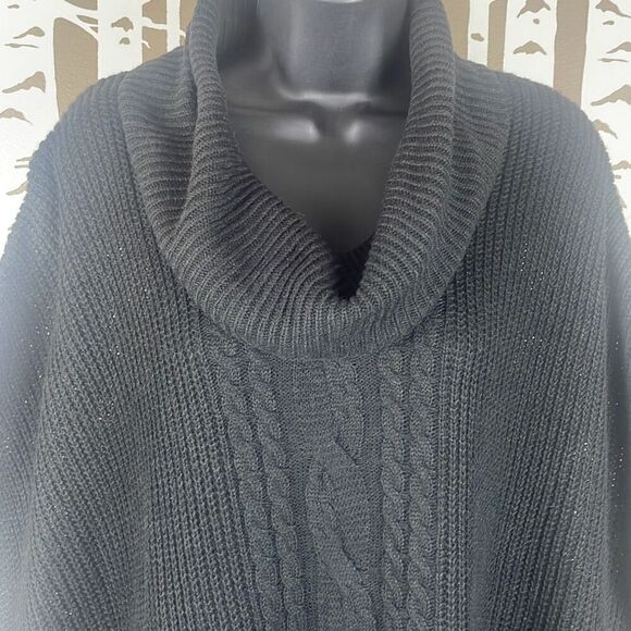Cowl Neck Knitted Poncho S/M - Picture 1 of 7